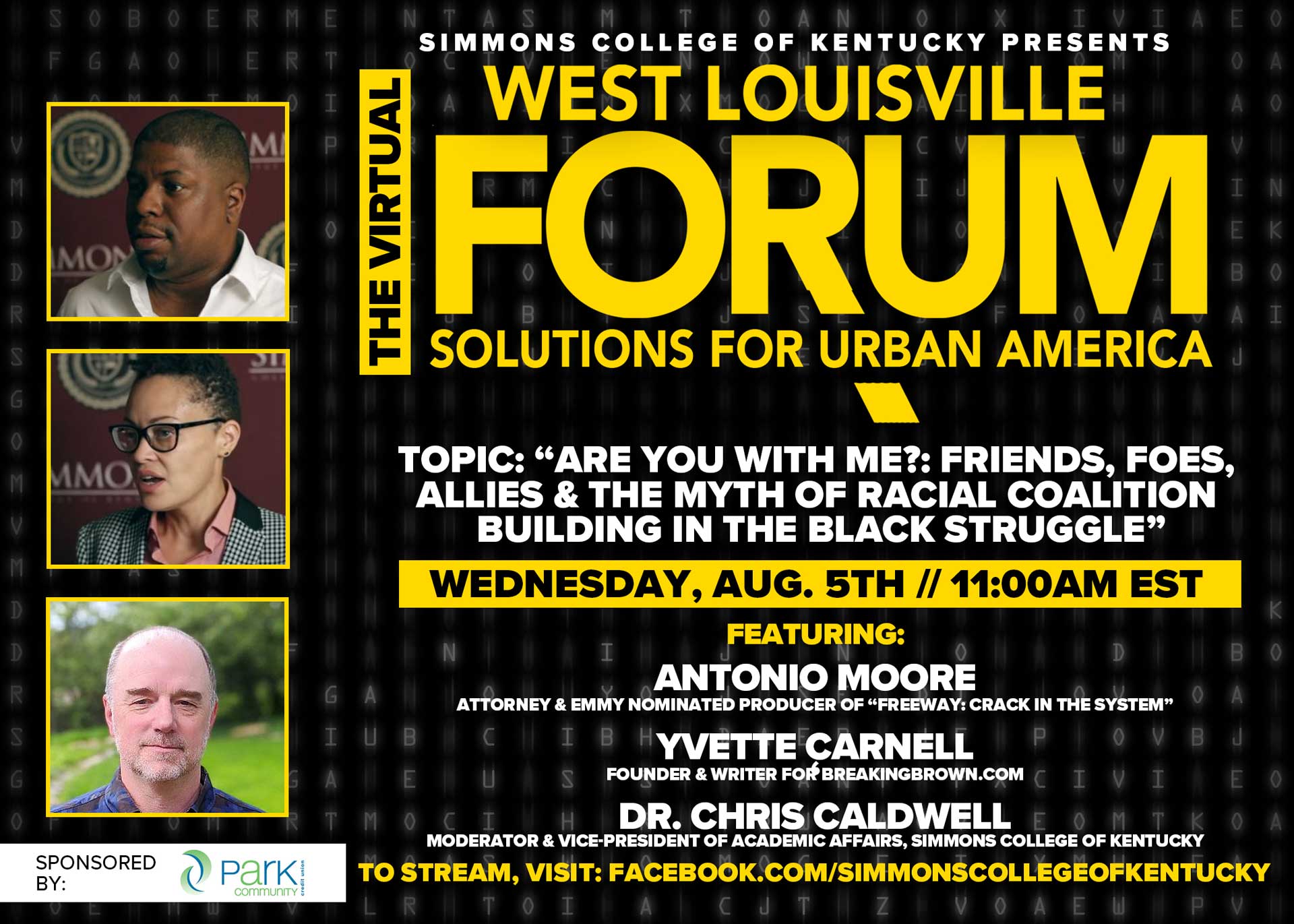 Virtual West Louisville Forum August 5: &quot;Are You With Me?&quot; (Streaming Media) - TheLENS
